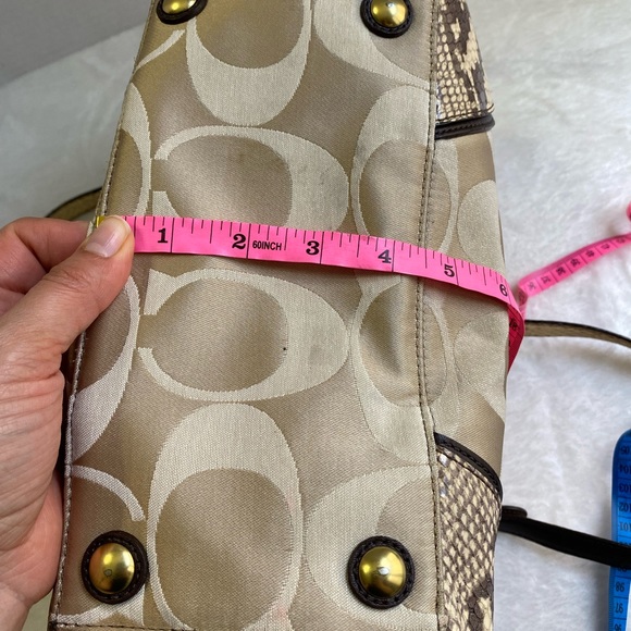 Coach Colette Sateen Carryall Pale/khaki/natural Bag - Picture 15 of 16